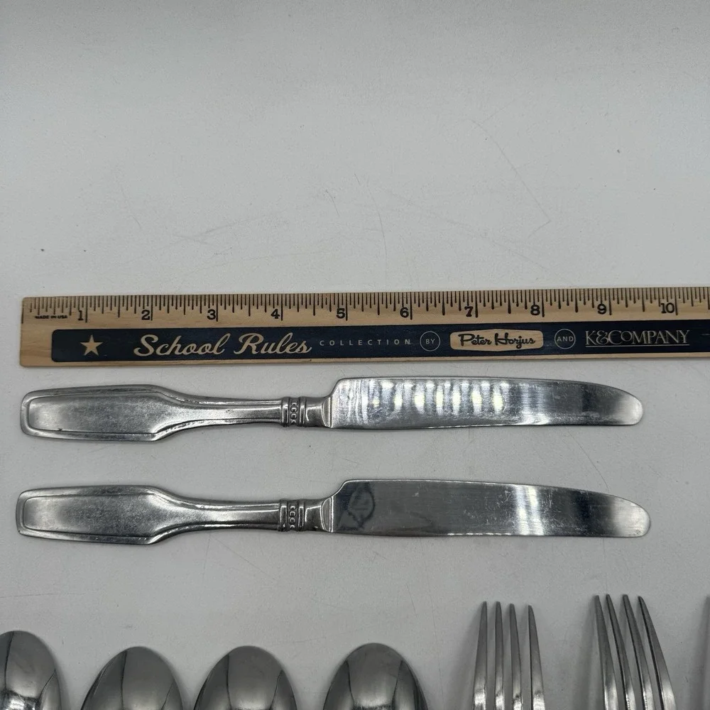 ONEIDA Stainless Flatware Replacement Lot Of 9 Vtg DANFORTH Spoon Forks Knives